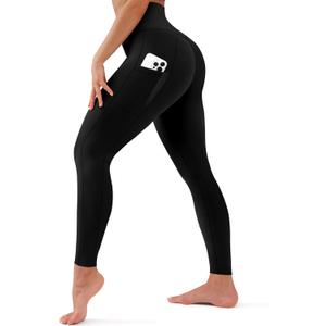 Laite Hebe Leggings for Women - High Waisted Full Length Buttery Soft Yoga Pants for Workout Athletic Daily (Small-Medium, 02-pocket-black)