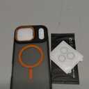 Magnetic 3 in 1 for iPhone 17 Pro Max Case, [Omni-Directional Protection] with 1x Screen Protector + 1x Camera Cover, [Seamless Work with Magsafe] Protective Case for iPhone 17 Pro Max Cosmic Orange