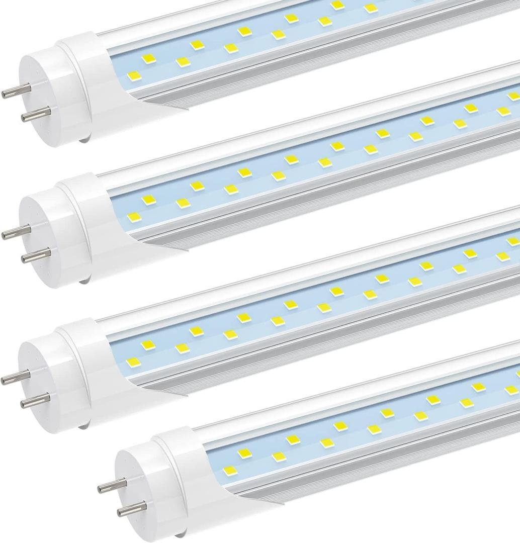 JESLED T8 LED Tube Light 3FT, 2520LM, 18W(45W Equivalent), 6000K, Ballast Bypass, 36 Inch F25T8 Fluorescent Bulb, Dual Ended, 36” Lighting Tube Fixture (4-Pack)