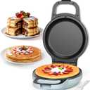 SugarWhisk Flip Pancake Maker Machine, Ceramic Coated Pancake Pan for 6.5 Inch Pancakes, Omelette, Crepe & Quesadilla, Frittata, Double Sided Omelette Pan Nonstick, Pale Blue