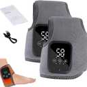 2PCS Foot Massager for Neuropathy, Portable Triple Method Ankle Wrap with 3 Vibration Modes, Massager for Heel, Arch & Ankle Relief