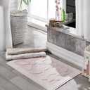 Bath Mat - Bath Rug - Bath Mats for Bathroom - Washable Shower Mats - Sink Floor Towels - 100% Turkish Cotton Bathroom Mats (1, Light Brown)