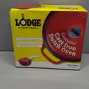 Lodge 6 Quart Enameled Cast Iron Dutch Oven with Lid  Dual Handles  Oven Safe up to 500 F or on Stovetop - Use to Marinate, Cook, Bake, Refrigerate and Serve  Island Spice Red