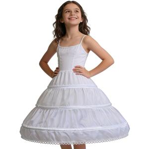ABAO SISTER 3 Hoops Petticoat for Flower Girls Crinoline Skirt Girl Crinoline Underskirt 6-7Y