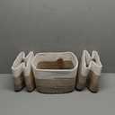 Small Storage Baskets for Organizing | Closet Organizer Bins | Shelf Toy Basket | Woven Rope Baskets | Cube Decorative Box | Shallow Basket |11.5x7.5x4.7| 3 Packs Gradient Brown