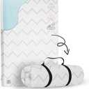 Waterproof Pack and Play Mattress Pad - 38" x 26" | Roll Up Style - Breathable Soft Memory Foam - Portable Mattress Topper- Baby Foam Mattresses for Babies - Includes Easy Carry Buckle