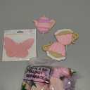 33 Pieces Tea Party Cake Toppers Flower Butterfly Teapot Teacup Floral Birthday Cake Decorations for Wedding Baby Shower Princess Tea Party Supplies