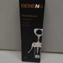 Beneno Wine Opener, Zinc Alloy Premium Wing Corkscrew with Multifunctional Bottles Opener, Sharp Wine Corkscrew with Ergonomic Non-Slip Wing Handle, Silver