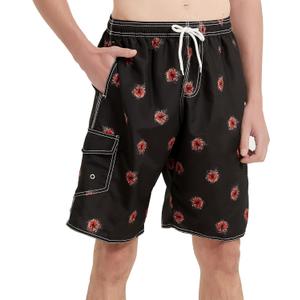 Mens Swim Trunks Swim Shorts Swimwear Swimsuit Beach Shorts Bathing Suits Quick Dry Waterproof (Medium, Black2)