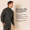 Amazon Essentials Men's Long-Sleeve Quarter-Zip Pullover Fleece Sweatshirt (Black, XL)
