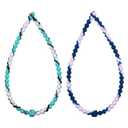 Chew Necklaces for Sensory Kids, 2 Pack Chewy Necklace Sensory to Reduces Anxiety and Stress, Integrated Safety Design Teething Necklace for Baby, BPA Free