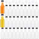 30 Pack 1.7oz Mini Liquor Bottles with Black Cap,Plastic Alcohol Bottles with 10 Funnels,Airtight Plastic Spirit Bottle for Weddings,Party Supplies