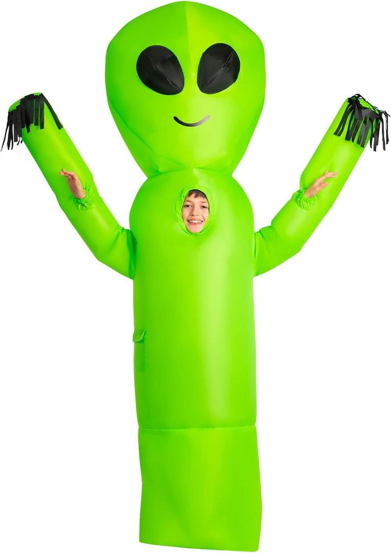 Morph Inflatable Alien Costume for Kids - Blow Up Alien Halloween Costume