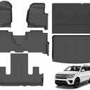Jenofa-for Ford Expedition 2021-2025 Floor Mats (Only Max Model Bucket 7 Seats) All Weather Mats Automotive Car Mat for Expedition Accessories-Floor Mats & Rear Seat Back Mats & Cargo Liner