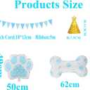 Party Supplies Dog Decorations Boy Dogs with Party Hat Lets Pawty Balloons Banner for Lets Pawty Birthday Decoration