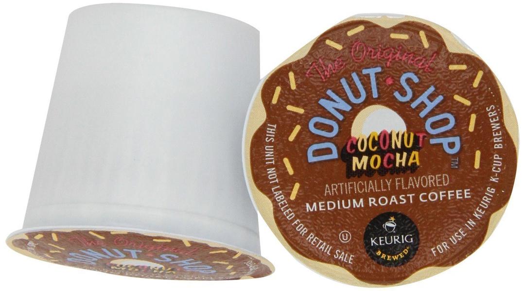 The Original Donut Shop Coconut Mocha, Single-Serve Keurig K-Cup Pods, Flavored Medium Roast Coffee, 24 Count (EXP 08/17/28)