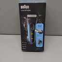 Braun Electric Series 3 Razor with Precision Trimmer, Rechargeable, Wet & Dry Foil Shaver for Men, Blue/Black, 4 Piece