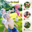 32 Pack Reusable Water Balloons Pool Water Balls Latex-Free Soft Silicone Water Splash Ball with Portable Mesh Bag Summer Outdoor Beach Play Pool Party Backyard Fun Water Toys