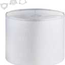 Lamp Shades Set of 1  8.7" Top x 8.7" Bottom x 7.9" Height  Fits E26, E14 & 11mm Adapters, Small White Lampshades  Easy Assembly (Ships Rolled Flat) (White - Pack of 1, Small)