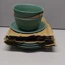 Gallery Service For 4 Madison Dinnerware Set 10 pieces, Green 