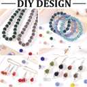 120pcs 10mm Rhinestone Beads for Jewelry Making, White Shiny Round Shamballa Disco Ball Beads Bulk, Sparkle Crystal Clay Christmas for Bracelet Baseball Necklace Earring Crafting and DIY