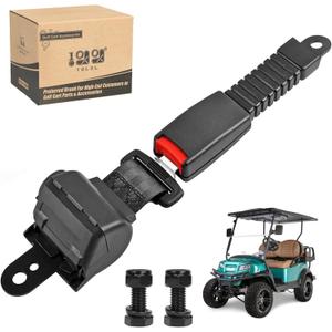 10L0L Retractable Golf Cart Seat Belts- Universal Retractable Seat Belts for Yamaha EZGO, Club Car, Go Kart, UTV - For Golf Cart Frond and Rear Seats