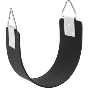Swing Seat with Metal Triangle Ring 30.4 x 5.9 Inch, Heavy Duty Swing Set Replacement Accessories for Kids & Adults Outdoor, Playground,Trees, Backyard- Black(Support 300LB)