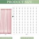 Tulle Backdrop Curtain with Lights String 10FT X 8FT Dusty Rose Sheer Tulle Backdrop Curtains for Wedding Birthday Party Reception Photo Booth Background Decorations (2 Panels 5x8FT)