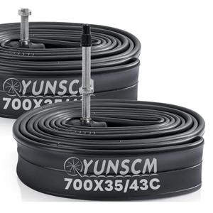 YUNSCM 1-PCS 700x35C/38C/40C/42C/43C Bike Tubes FV60mm Presta Valve 35/43-622 Inner Tube 700C Bicycle Tubes Compatible with 700 x 35C 700x38C 700 x 40C 700x42C 700x43C Bike Tire Tubes(G-191)