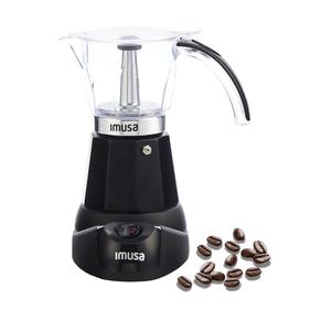 IMUSA 6 or 3 Cup Electric Espresso Maker Black Coffee Machine for Cuban Coffee, Moka and Espresso Drinks
