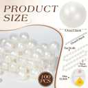 100 Pcs Quick Link Pearl Ball Garland 2.2 Inch Pearlescent White Plastic Ball with 16.4ft Pearl Bead Garlands for Wall Arches Chain Birthday Wedding Anniversary Graduation Party Decor