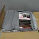 Caromop 10-Layer Waterproof Car Cover All Weather Protection (Snow, Rain, Sun) with Secure Fit Straps and Easy On/Off Zipper-Size S2 (See Size-Chart) (Reflective)