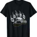 Touching Ghost of the Spirit Bear Paw T Shirt T-Shirt (Black, M)
