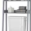 UTEX Over Toilet Bathroom Organizer, 3-Tier Above Toilet Storage Shelf Rack, Bathroom Shelves Over Toilet (Gray)