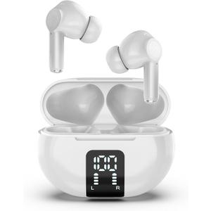 AI Language Translation Earbuds Translator in Real Time 0.5S,Two-Way Bluetooth Translator Device with APP for 144+ Languages Translation Packs, Spanish English Translation Headphone,M10 White