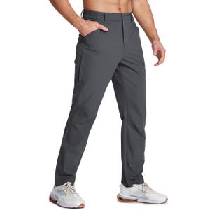 MAGCOMSEN Men's Hiking Pants Water Resistant Lightweight Quick Dry Stretch Pants for Fishing Travel Outdoor Dark Gray 40 / 4XL