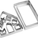 Gingerbread House Cookie Cutter Set - 3D Christmas Cookie Cutters - 10Pcs Gingerbread House Kit for Christmas, Halloween, Holiday, Winter (Gift Package)