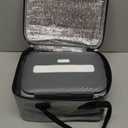 Electric Lunch Box Food Heater 100W, 4 in 1 Ultra Quick Heated Lunch Boxes for Adults 12V/24V/110V/220V Portable Food Warmer for Car/Truck/Office With Fork Spoon and Insulated Carry Bag (Pear White)