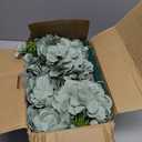 Wenhuidr 6PCS Realistic Artificial Silk Hydrangea Flowers, Premium Fake Hydrangea Flowers Bouquet with Stems, Full Faux Hydrangea Blooms for Home Wedding Table Party Office Decorations(Sage Green)