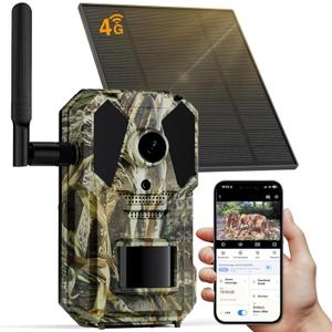 4G Cellular Trail Camera, No WiFi Needed, 0.2s Fast Trigger Speed, Full Color Night Vision & No Glow IR, IP65 Waterproof Deer Camera with Motion Detection. (Aqua)