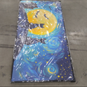 CHATYOUNG Large Framed Wall Art - Blue Starry Night Black Cat Theme Canvas Prints Picture Artwork Ready to Hang Bedroom Living Room Kitchen Home Office Painting Decor 29x58 IN (58L" x 29W")