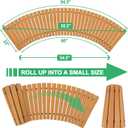 RELIANCER 7' Wooden Garden Pathway,22" Wide Outdoor Roll Out Patio Walkway