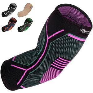 Kunto Fitness Elbow Brace Compression Support Sleeve (Shipped From USA) for Tendonitis, Tennis Elbow, Golf Elbow Treatment - Reduce Joint Pain During Any Activity!