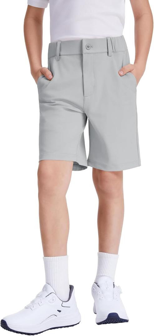 Dreammonkey Youth Boys Golf and Kids Dress School Uniform Shorts, Active Flat Front Stretch Chino Quick Dry 3T