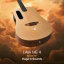 LAVA ME 4 Solid Spruce Top Series,HILAVA 2.0 Smart Acoustics Electric Guitars,right handed,with 3.5 inch TouchScreen,FreeBoost 2.0, AirFlow Bag, Woodgrain Brown/Burlywood,41 inch