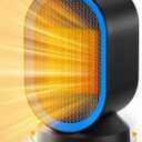 Space Heater Electric Space Heaters for Indoor Use Small Portable Heater 45° Oscillating Personal Heater for Bedroom Home Office (Black)