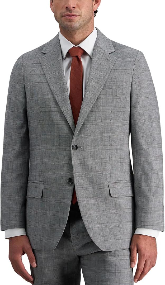 Haggar Men's Haggar Men's Jmh Premium Stretch Tailored Fit Suit Separates - Pants and Jackets (Gray, XL)