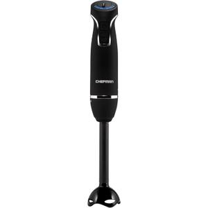 Chefman Immersion Blender 300-Watt Turbo 12 Speed Stick Hand Blender, Powerful Ice Crushing Design Purees Smoothies, Sauces & Soups, Detachable Heat Resistant Plastic Blade Guard Protects Pots, Black