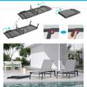 Aluminum Chaise Lounge Chair Outdoor, Foldable Patio Lounge Chair Assemble-Free, Pool Lounge Chairs with 5 Adjustable Backrest, Outdoor Lounge Chairs for Outside Poolside Beach Lawn Grey