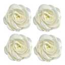 Sanrich Women's Brooches 4pcs Rose Flower Hair Clip Mexican Hair Flowers Clips Hairpin Brooch Tea Party Hats Headpieces (off white)